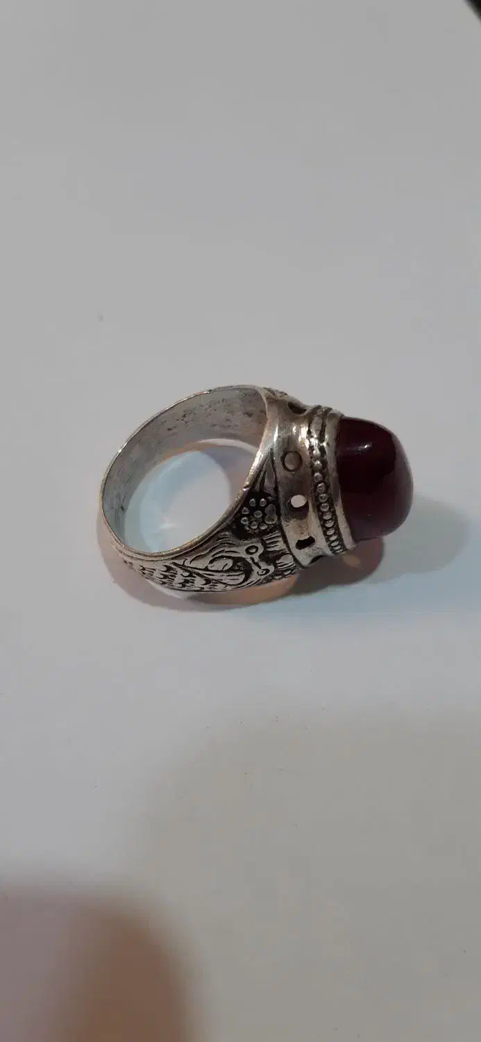 انگشتر نقره/مردانه/یاقوت/رکاب/نگین|جواهرات|باقرشهر, |دیوار