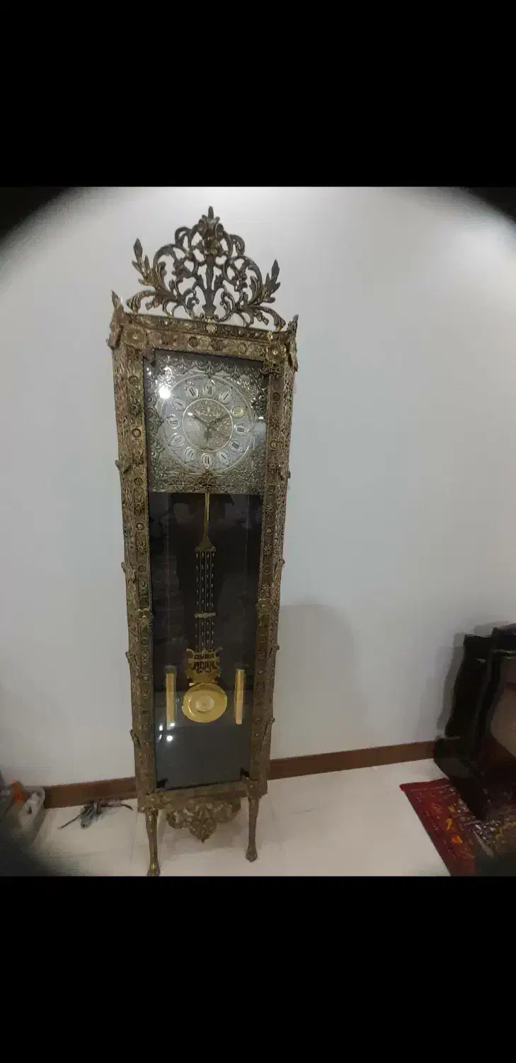 ساعت ایستاده آلومینیوم با آبکاری برنز|ساعت دیواری و تزئینی|اسلام‌شهر, شهرک مفیدی|دیوار