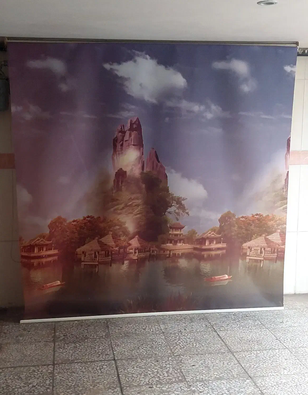 پرده طرح طبیعت|پرده، رانر، رومیزی|اصفهان, علی قلی آقا|دیوار