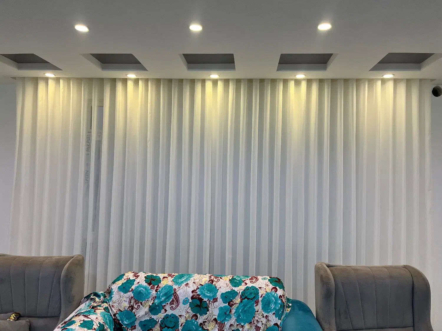 پرده حریر مینیمال ۱۲متر|پرده، رانر، رومیزی|شهریار, رزکان|دیوار