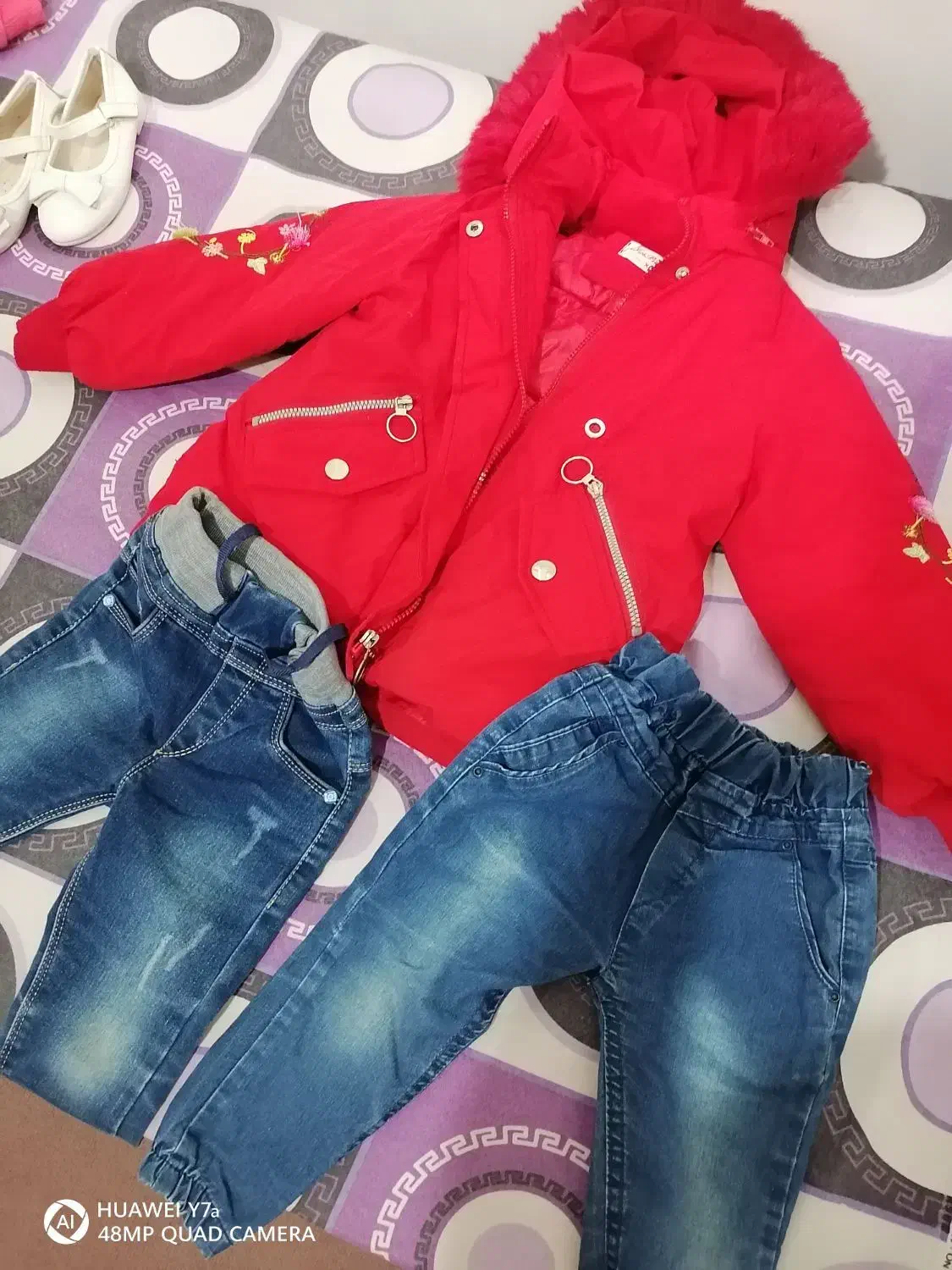 کاپشن دخترانه|کفش و لباس بچه|کرمانشاه, |دیوار