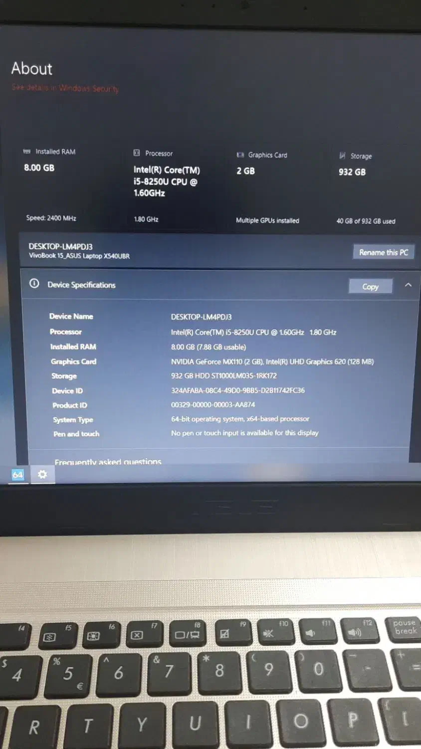 لپ تاپ ایسوس درحدنو|رایانه همراه|قزوین, |دیوار