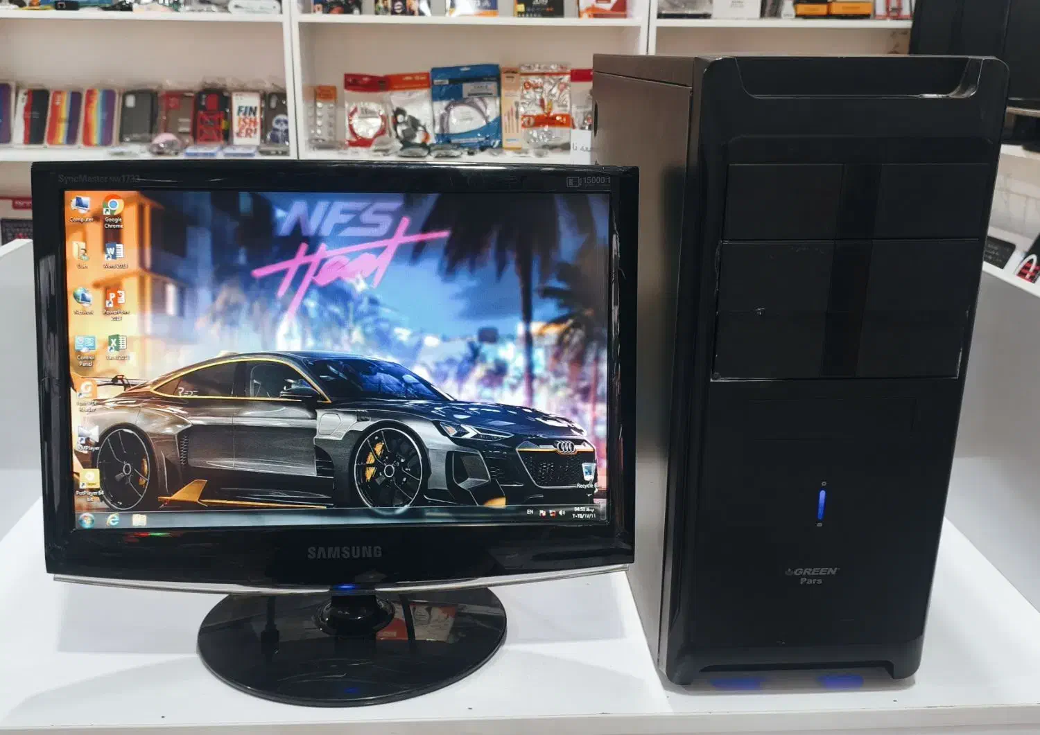 کیس GREEN مانیتور SAMSUNG کامل|رایانه رومیزی|قزوین, |دیوار
