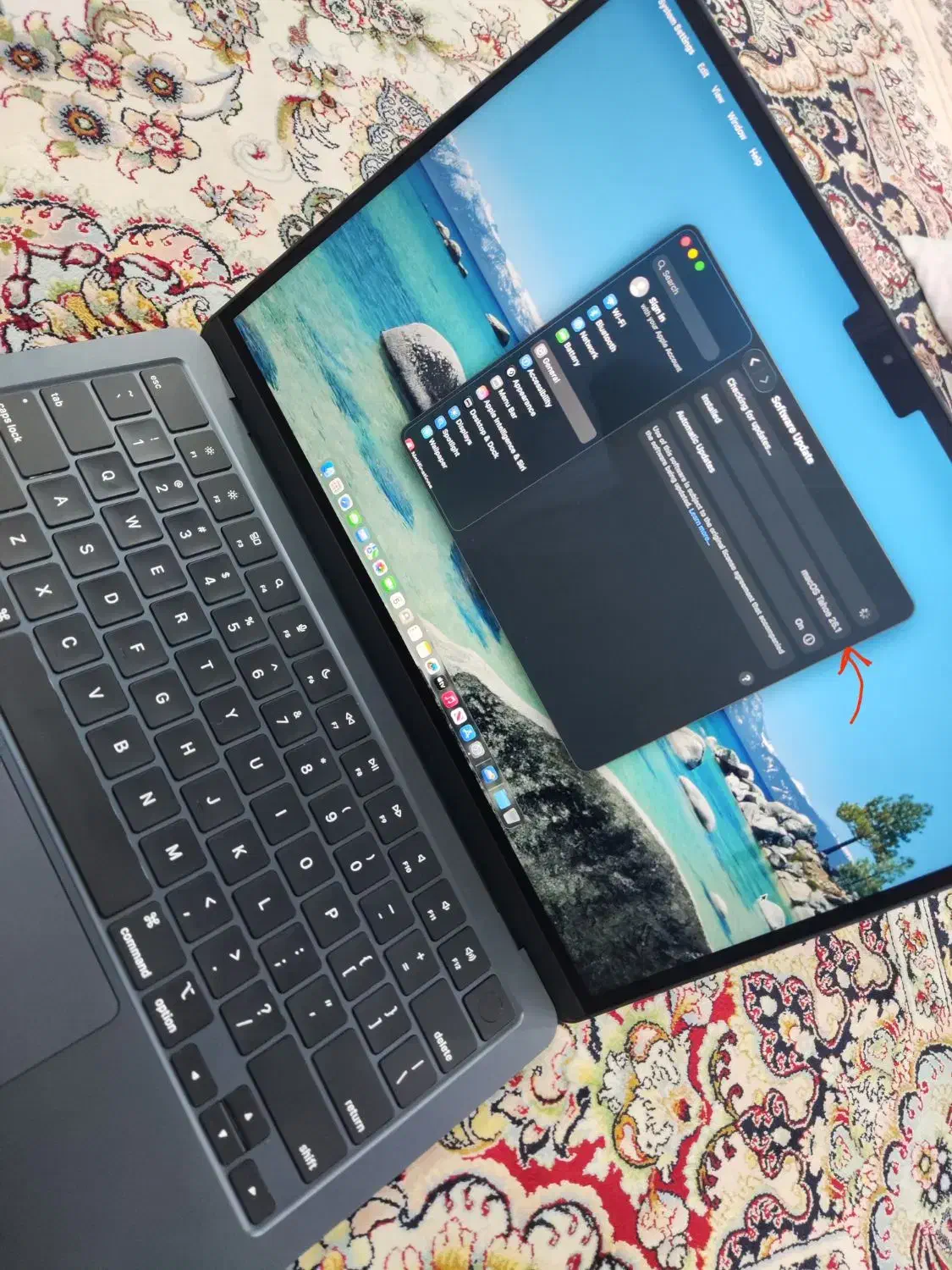 مک بوک ایر m2 سال ساخت2022|رایانه همراه|تهران, مسعودیه|دیوار