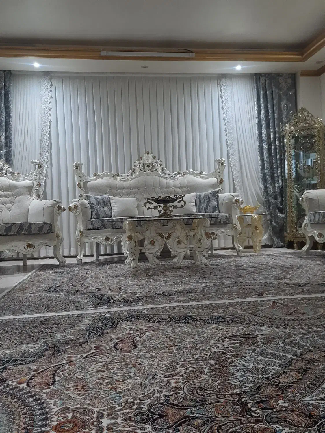 پرده پیلیسه با والان ها و سایه هاش|پرده، رانر، رومیزی|اسلام‌شهر, مظفریه|دیوار