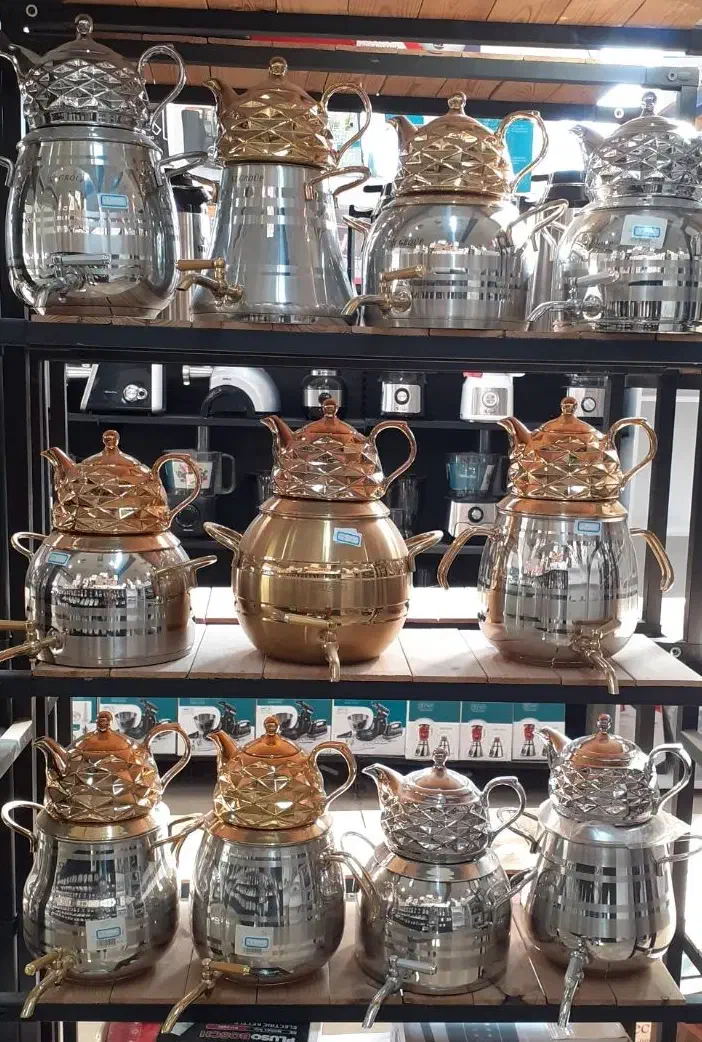 کتری قوری استیل کف چدن سام ست ترکیه ۶لیتر|قوری، کتری، قهوه‌ساز دستی|مشهد, الهیه|دیوار