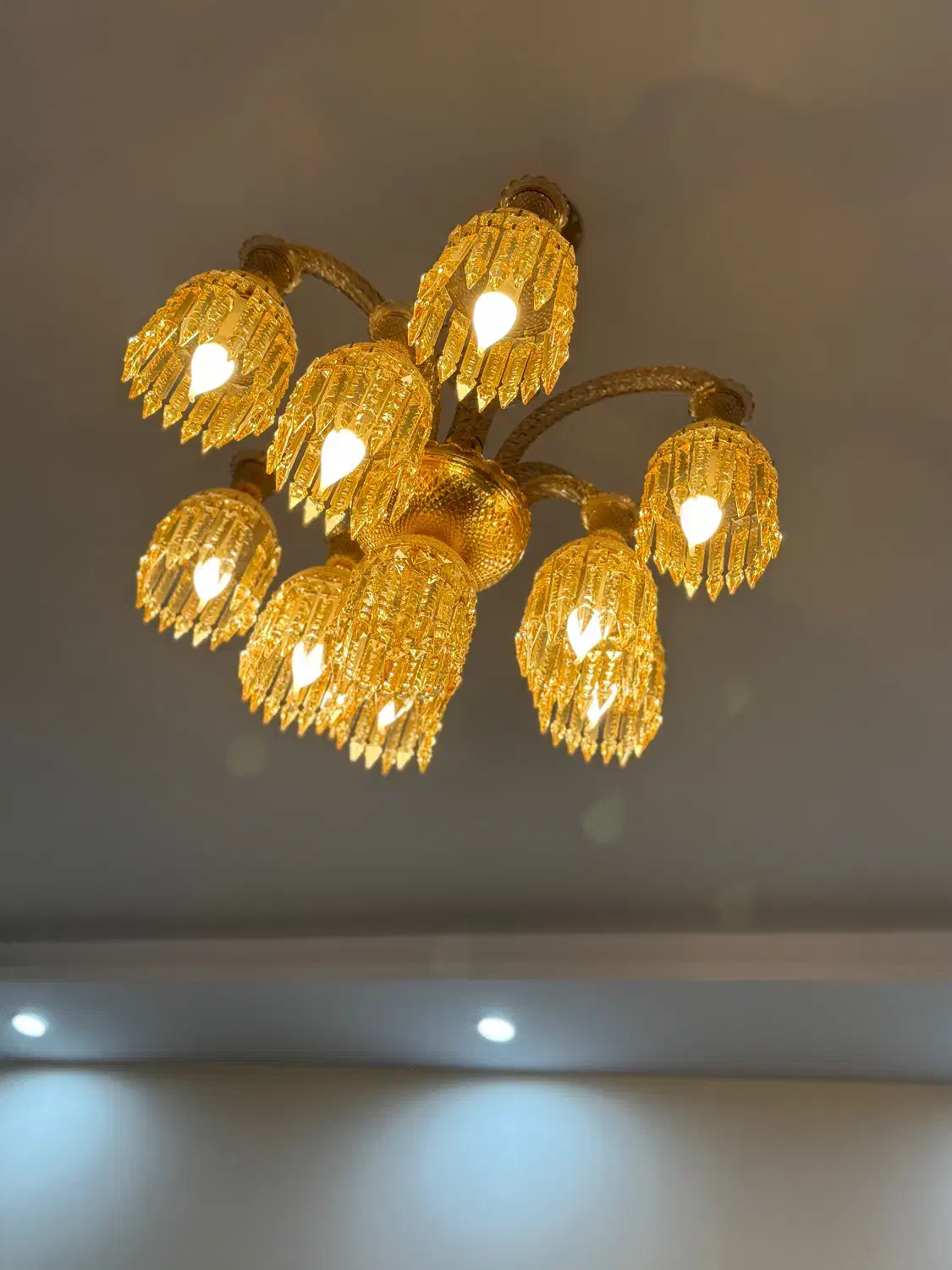 لوستر باکارات واژگون شامپاینی|لوستر و چراغ آویز|تهران, یوسف‌آباد|دیوار