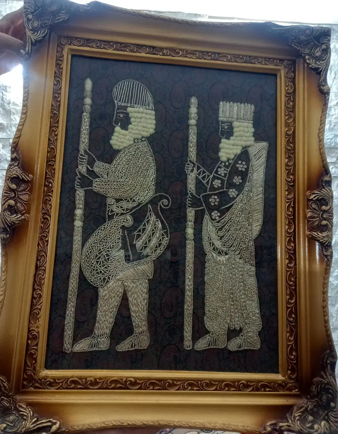 قاب ترمه هخامنشی|تابلو، نقاشی، عکس|اصفهان, رزمندگان|دیوار