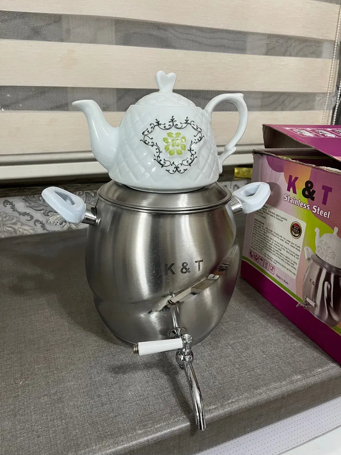 کتری و قوری K&T استیل ضد زنگ|قوری، کتری، قهوه‌ساز دستی|اسلام‌شهر, شهرک واوان|دیوار