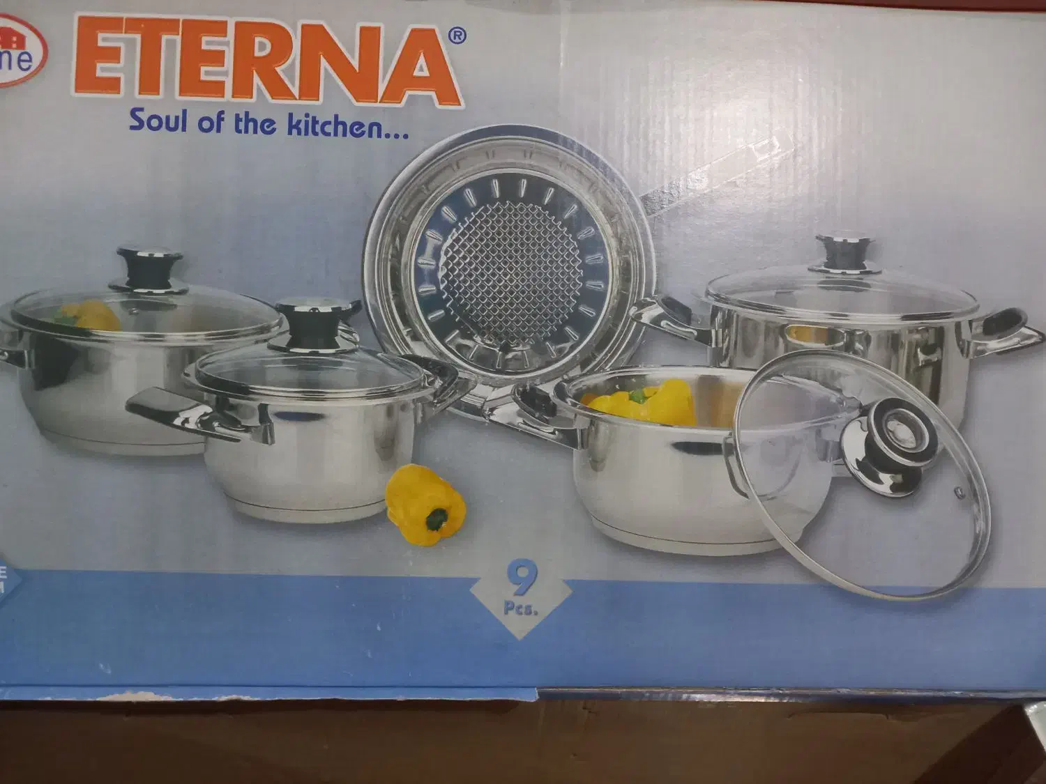 سرویس قابلمه استیل ۹ تیکه ی سوریه ای|ظروف پخت‌وپز|اردبیل, |دیوار