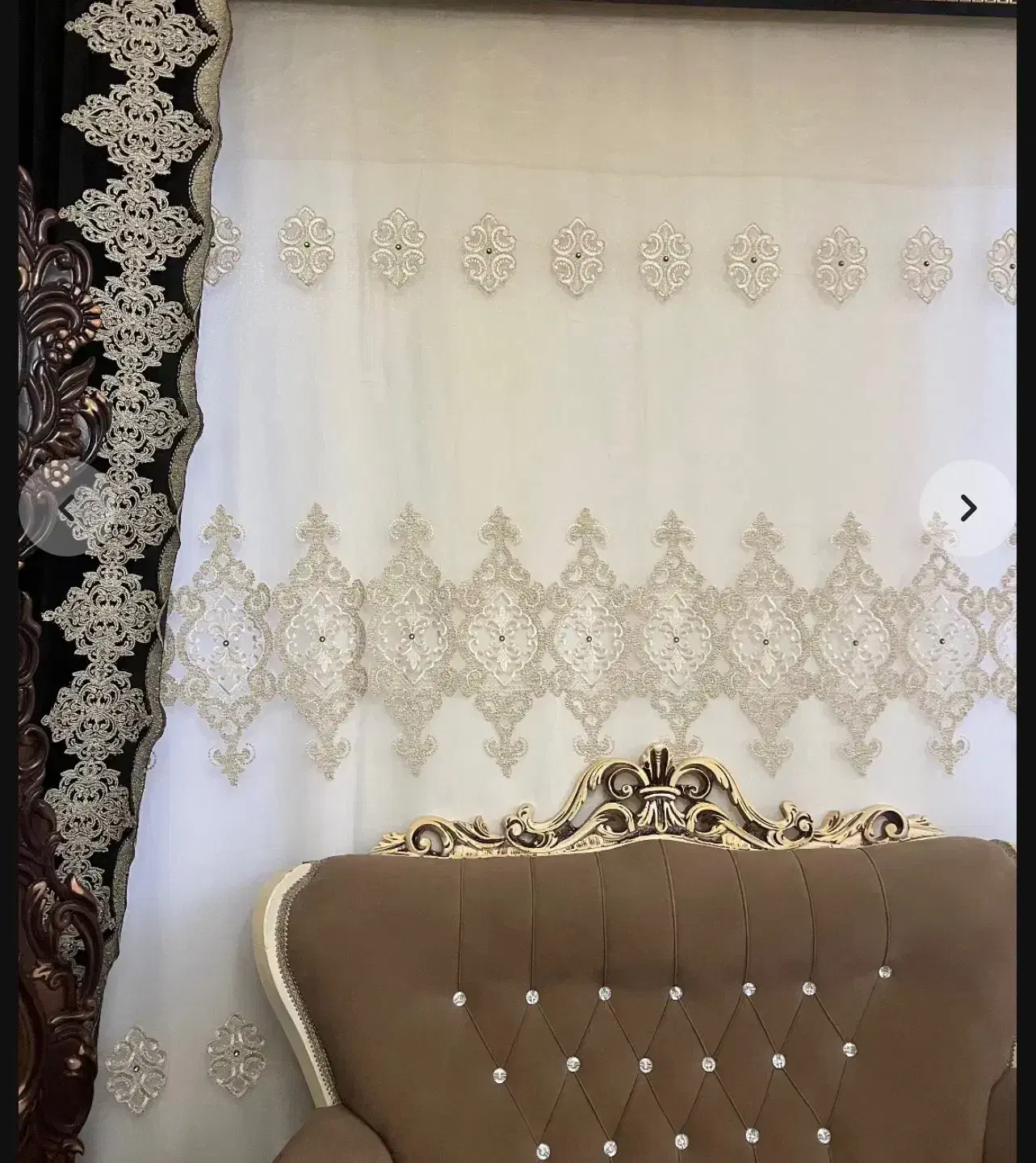 ۶متر پرده با دو عدد والان|پرده، رانر، رومیزی|اردبیل, |دیوار