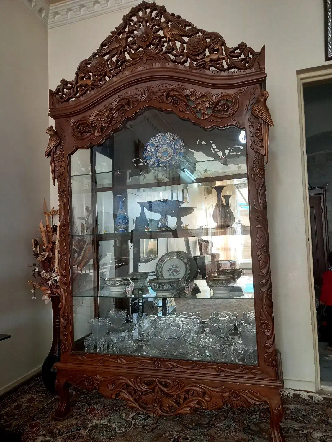 ویترین طرح طوطی|بوفه، ویترین، کنسول|برخوار, |دیوار