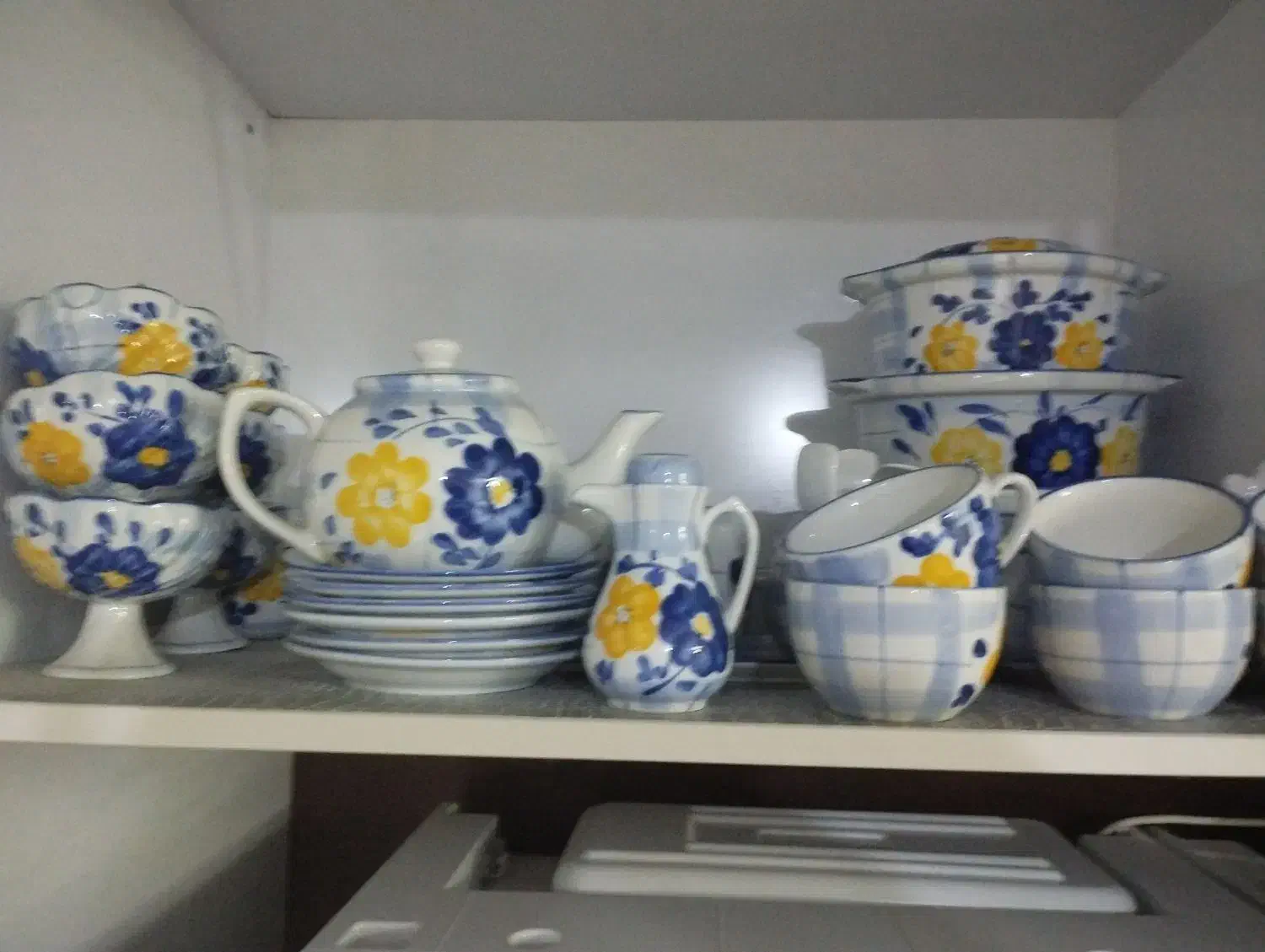 ظروف گل پنبه ای اصل|ظروف سرو و پذیرایی|ساوه, |دیوار