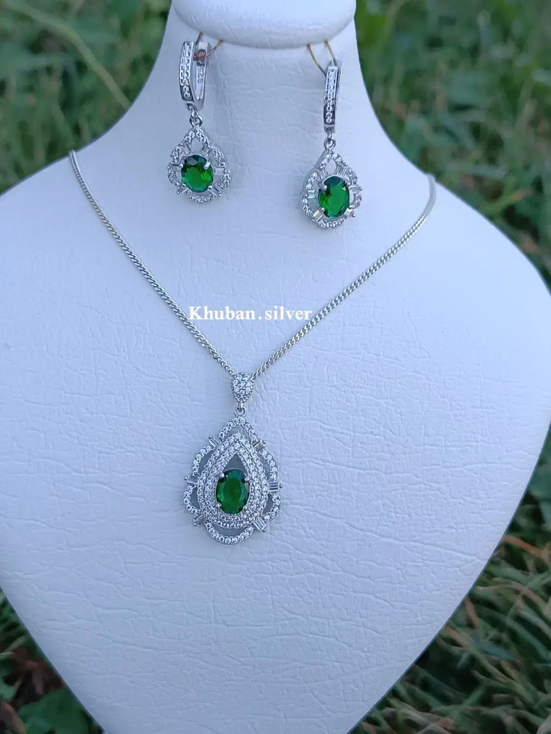 نیم ست تمام نقره مدل سلطنتی|جواهرات|ارومیه, |دیوار