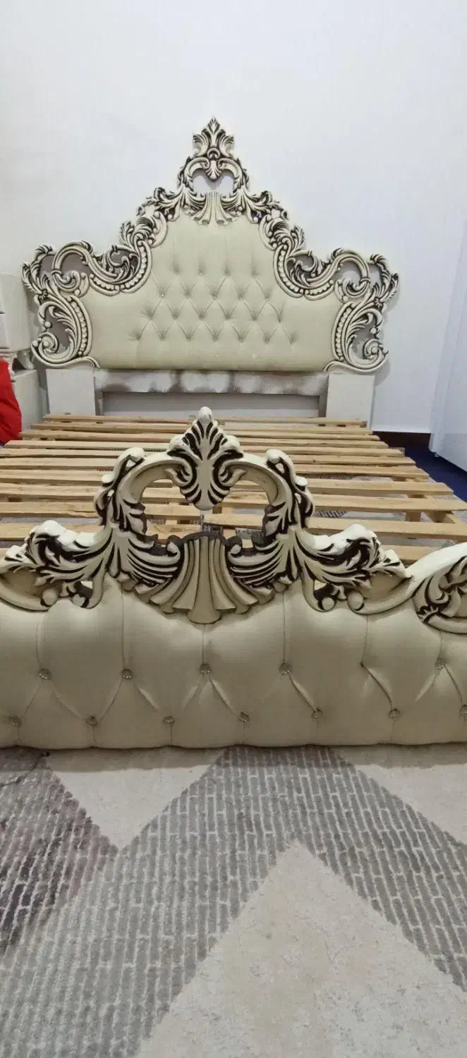 تخت خواب دونفره با دوتا پاتختی|تخت و سرویس خواب|تایباد, |دیوار