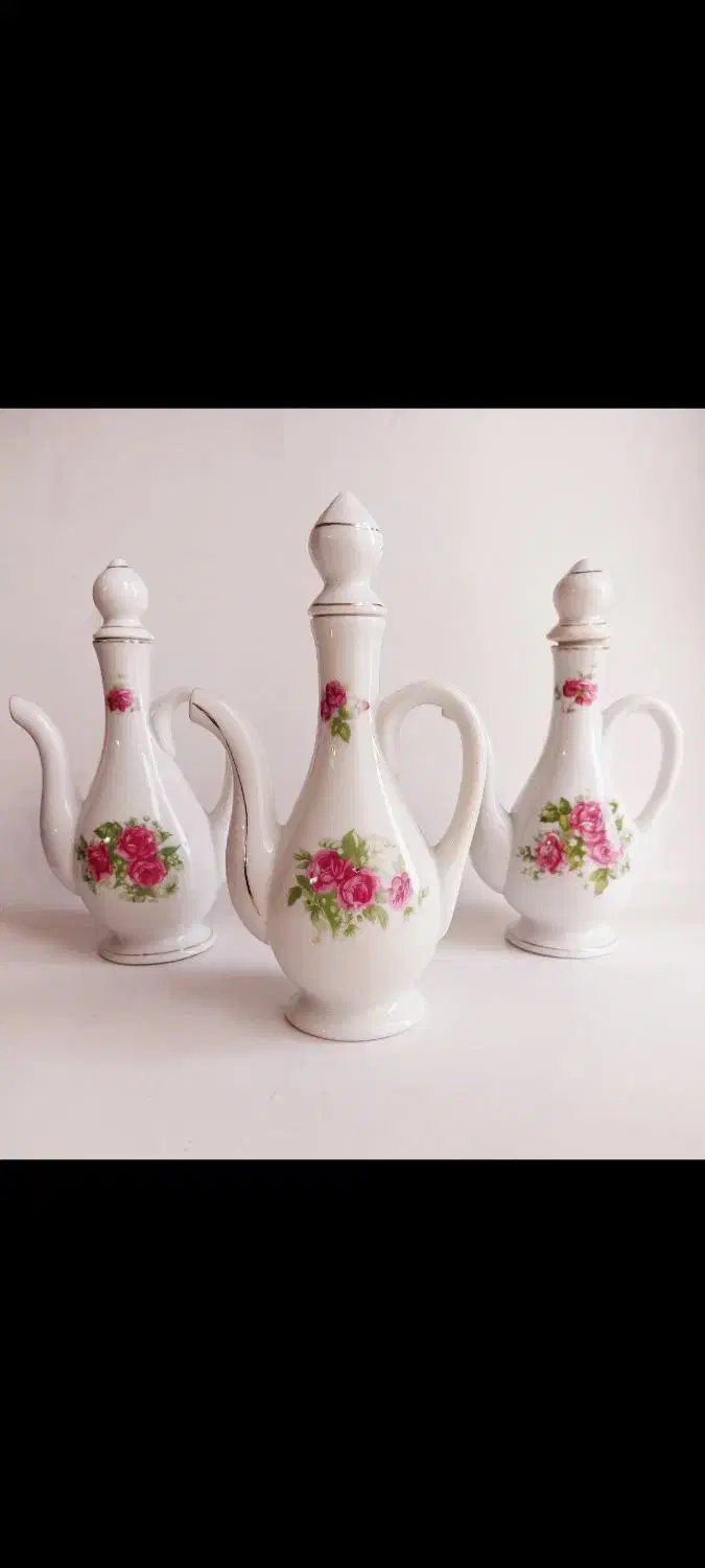 ظروف گل سرخی ژاپن|ظروف سرو و پذیرایی|قم, هنرستان|دیوار