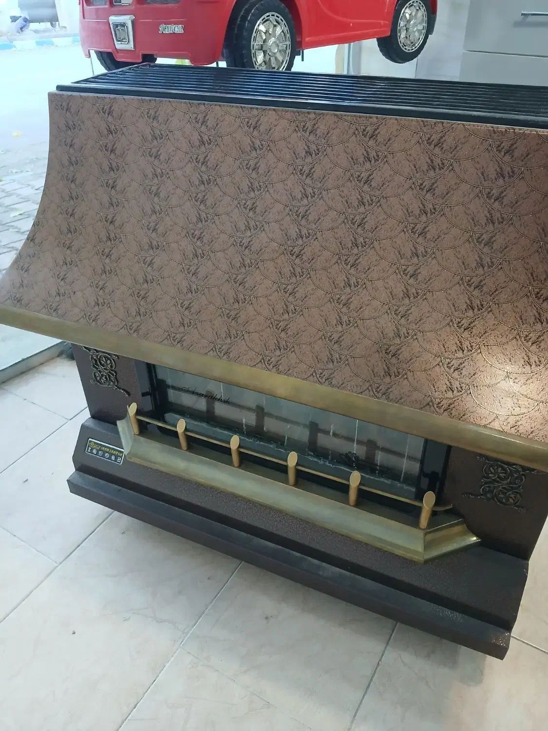 بخاری شومینه ای بزرگ|بخاری، هیتر، شومینه|گلمکان, |دیوار