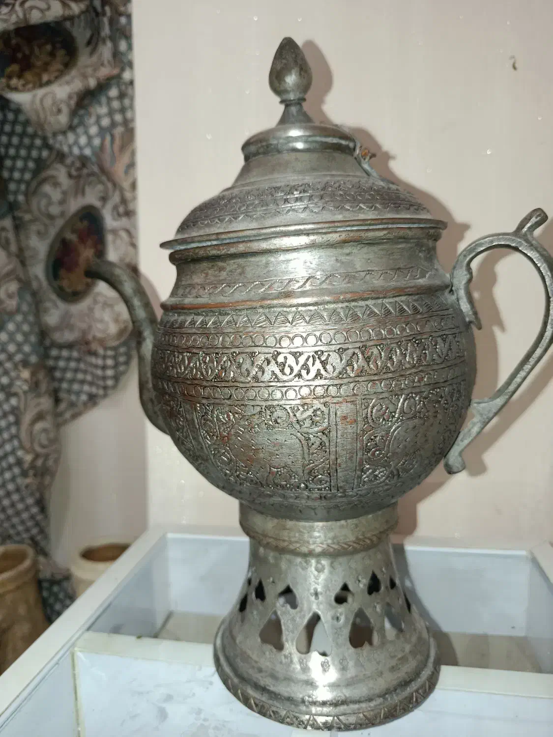 کتری ذغالی قلم|صنایع دستی و سایر لوازم تزئینی|شیروان (خراسان), |دیوار