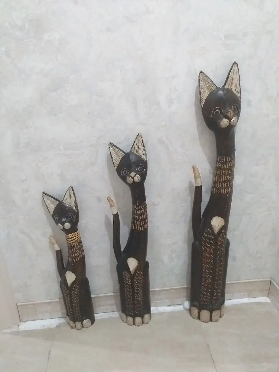 مجسمه های ایستاده چوب|صنایع دستی و سایر لوازم تزئینی|پاکدشت, پاکدشت (مامازند)|دیوار