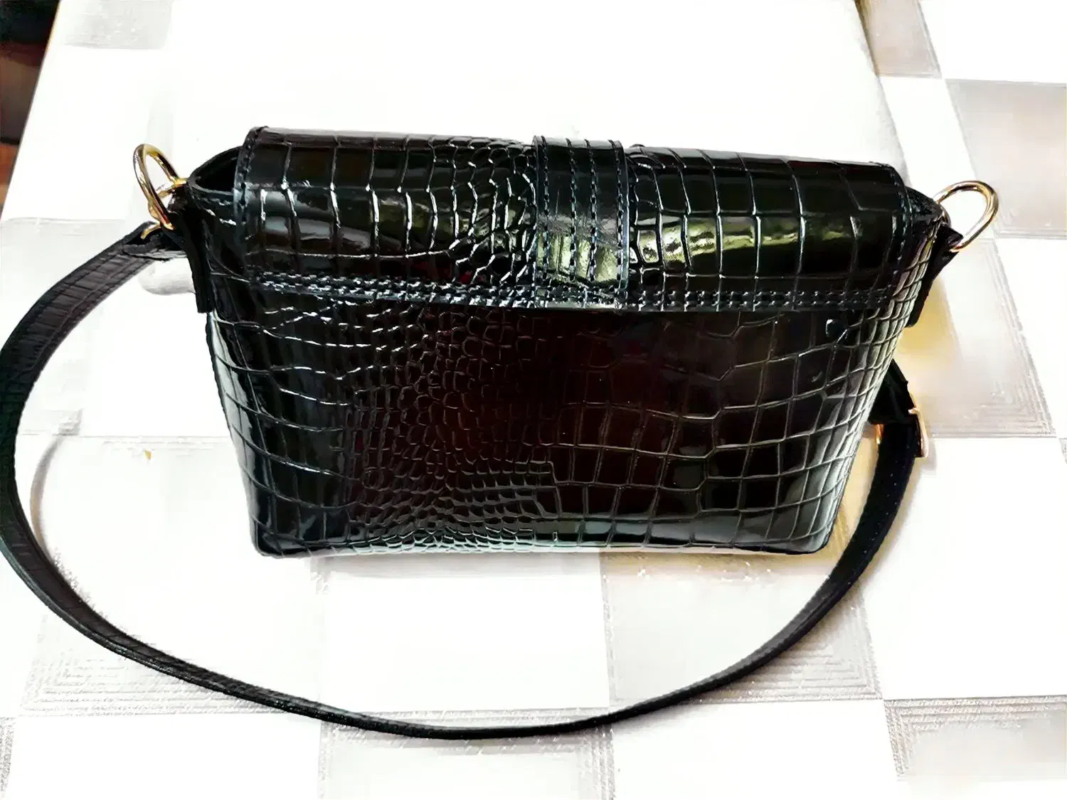 کیف زنانه چرم طبیعی طرح ورنی|کیف، کفش، کمربند|اردبیل, |دیوار