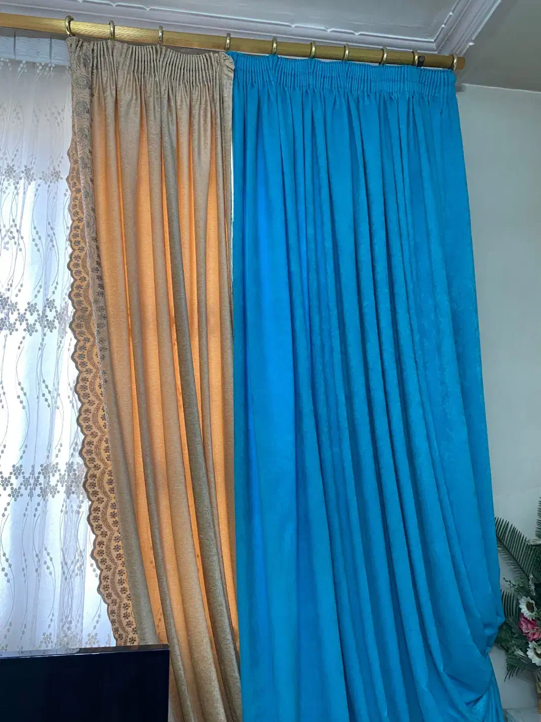 پرده همراه با والان|پرده، رانر، رومیزی|پاکدشت, پاکدشت (مامازند)|دیوار