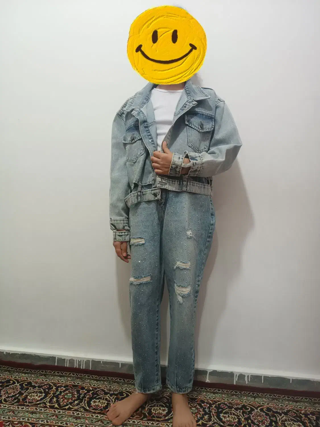 کت و شلوار لی دخترانه نگین کوب از ۱۱سال تا ۱۴سال|لباس|کوهدشت, |دیوار