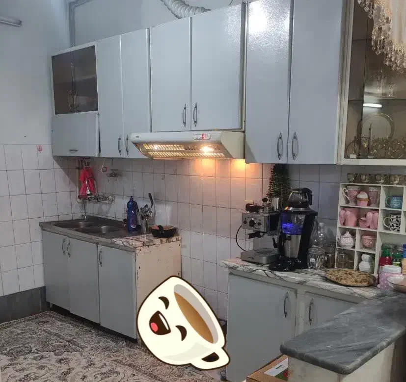 کابینت فلزی همراه با سینک و‌هود|آب‌چکان و نظم‌دهنده ظروف|قم, لسانی|دیوار