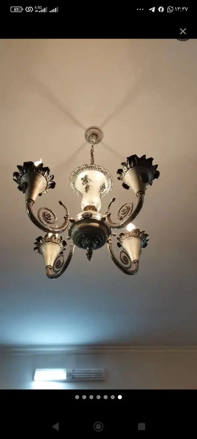 لوستر ۴ شاخه و ۶ شاخه در حد نو بسیار تمیز|لوستر و چراغ آویز|اصفهان, شهریار|دیوار