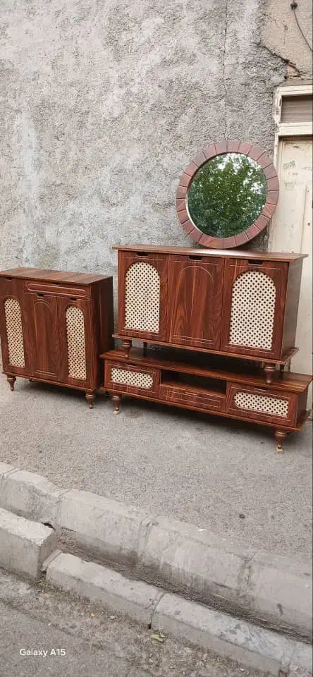 جاکفشی اینه کنسول میز تیوی|جاکفشی، کمد، دراور|آباده, |دیوار