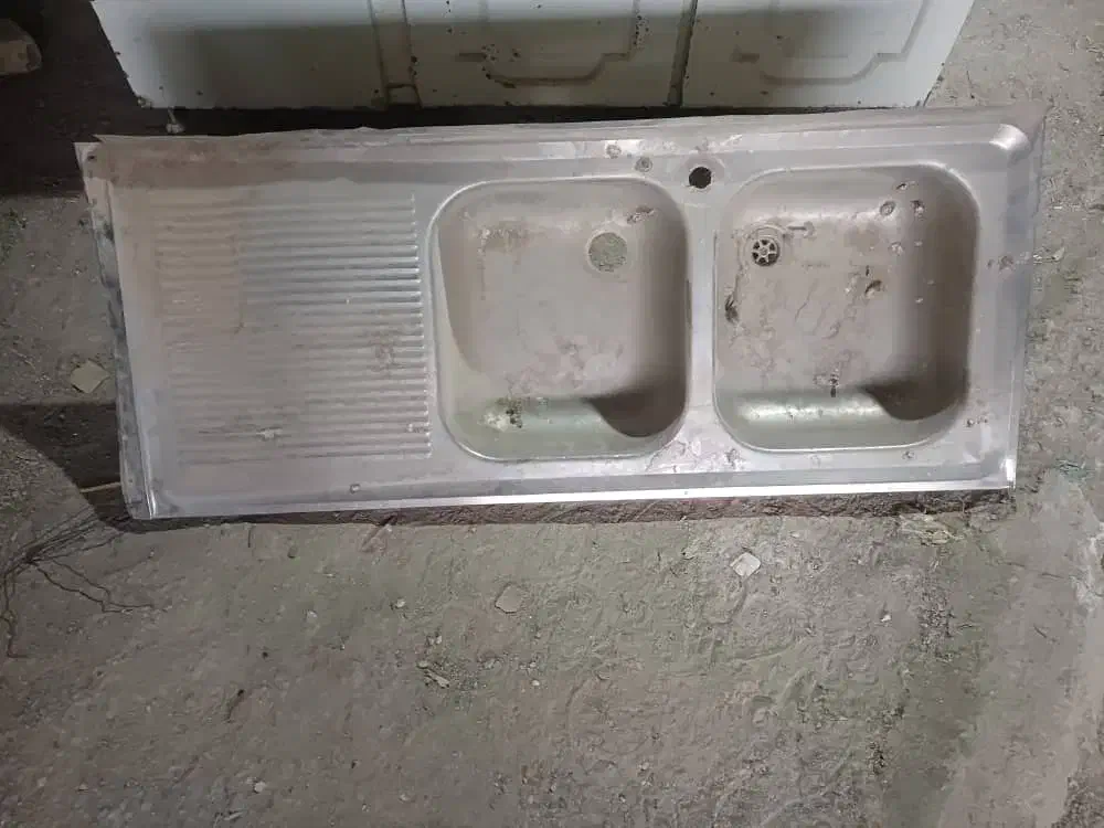 سینک ظرف شویی دو قلو و کابینت|مصالح و تجهیزات ساختمان|فلاورجان, |دیوار