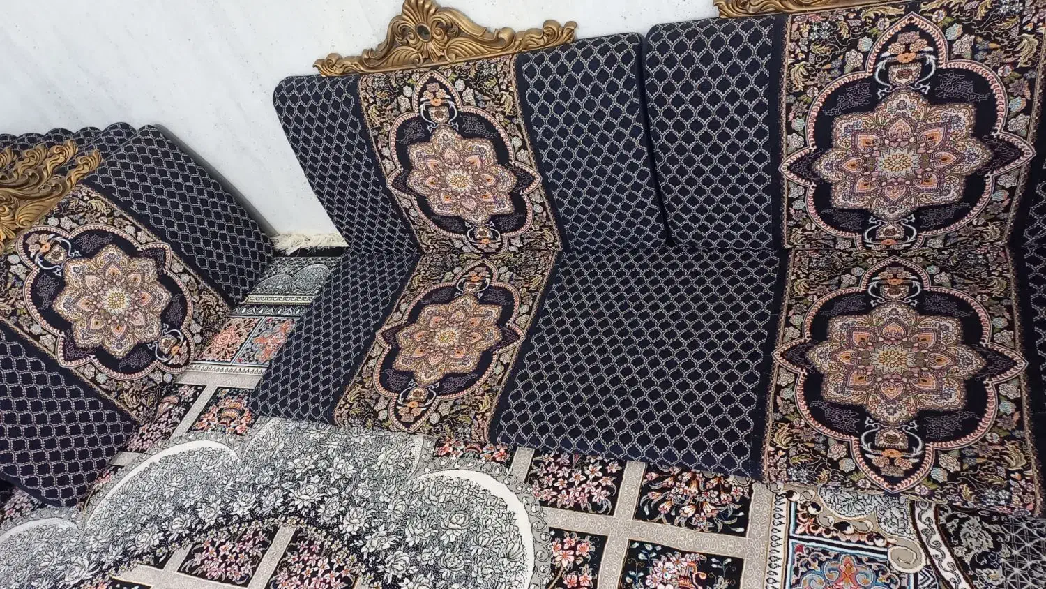 مبل خلیجی ۸ نفره|مبلمان خانگی و میز عسلی|امیدیه, |دیوار