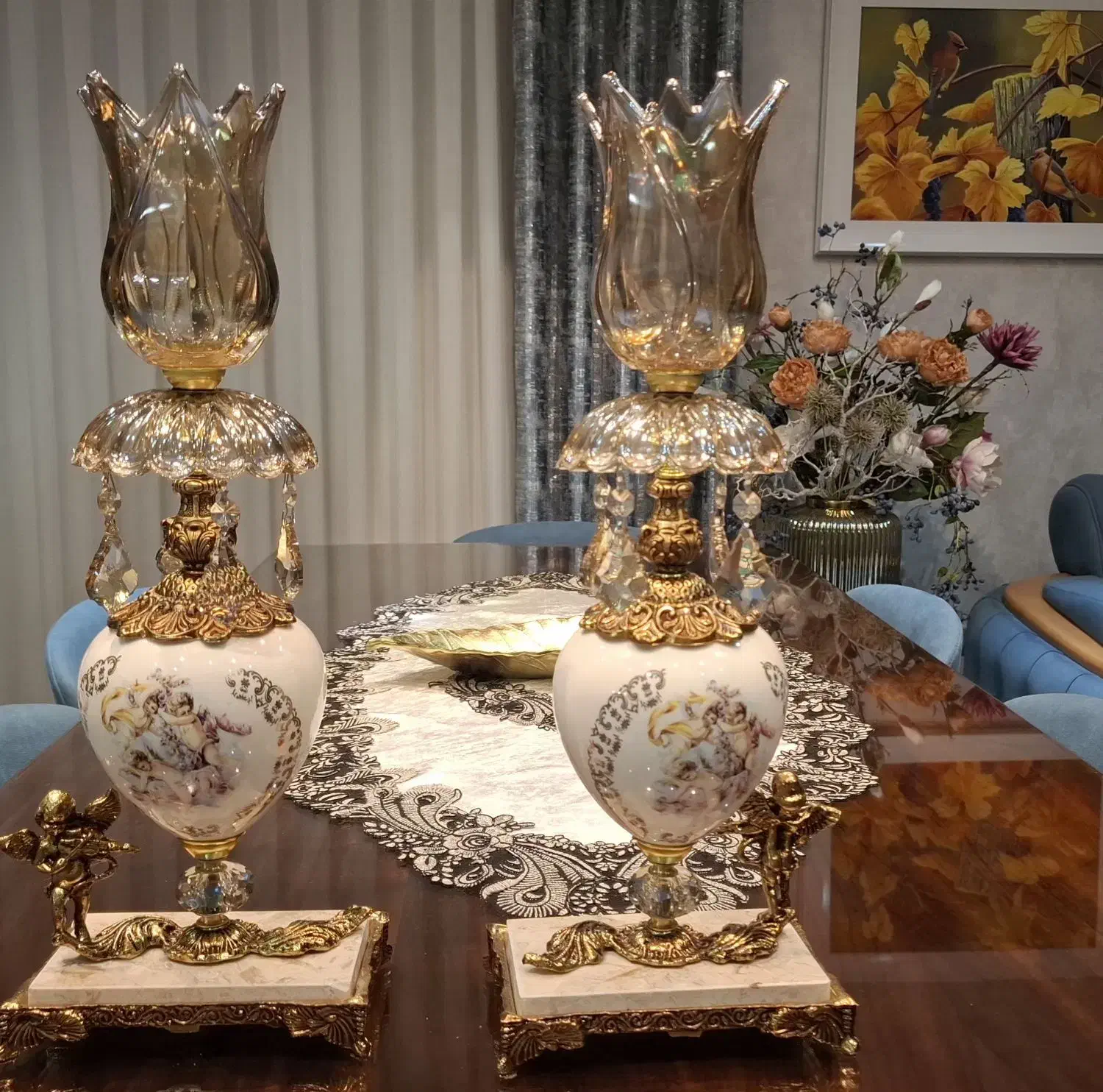 فروش یک جفت  شمعدان نو|صنایع دستی و سایر لوازم تزئینی|رشت, چله خانه|دیوار