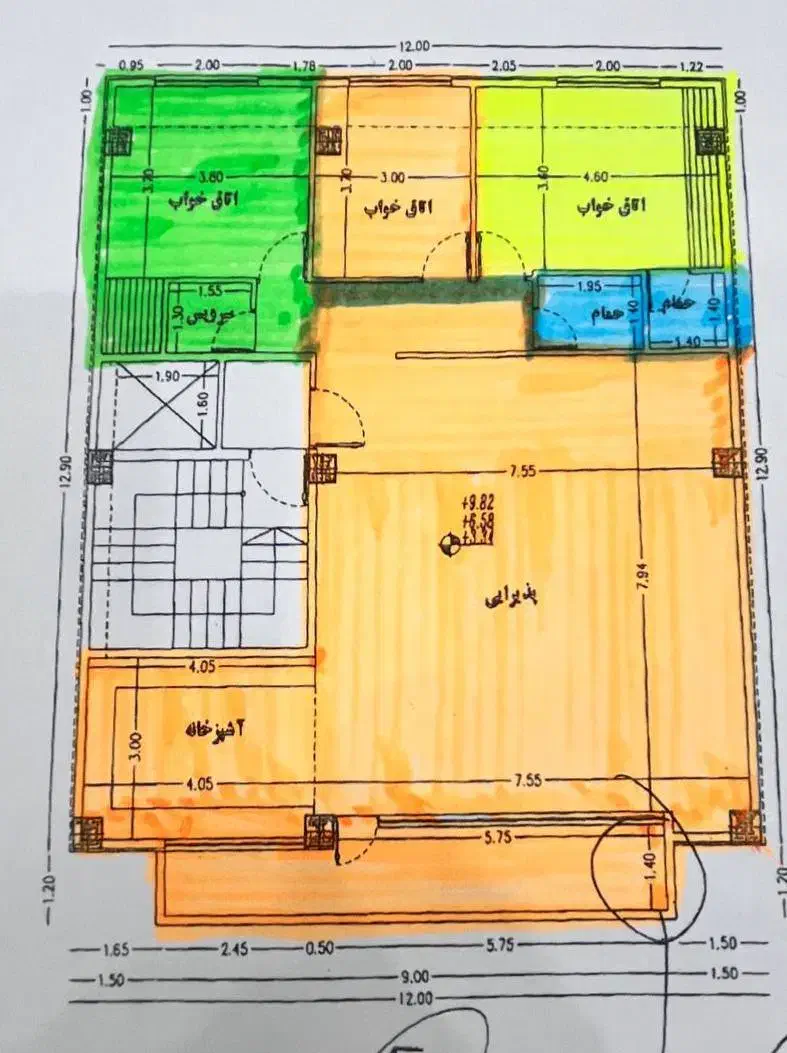 پیش فروش/کد ۱۴۷/متخصصین۴/ ۱۶۰متر تک واحدی|پیشفروش املاک|سهند, |دیوار