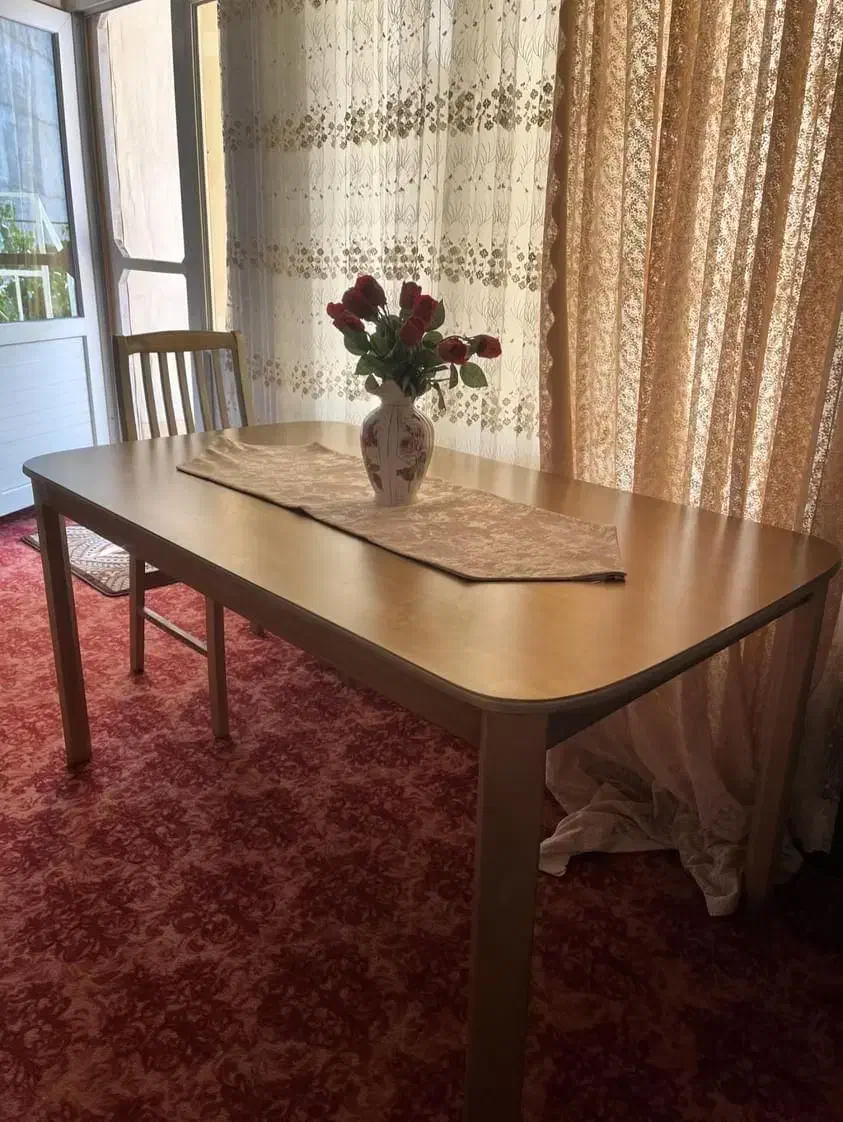 میز نهار خوری 6نفره جنس چوب|میز و صندلی غذاخوری|میانه, |دیوار