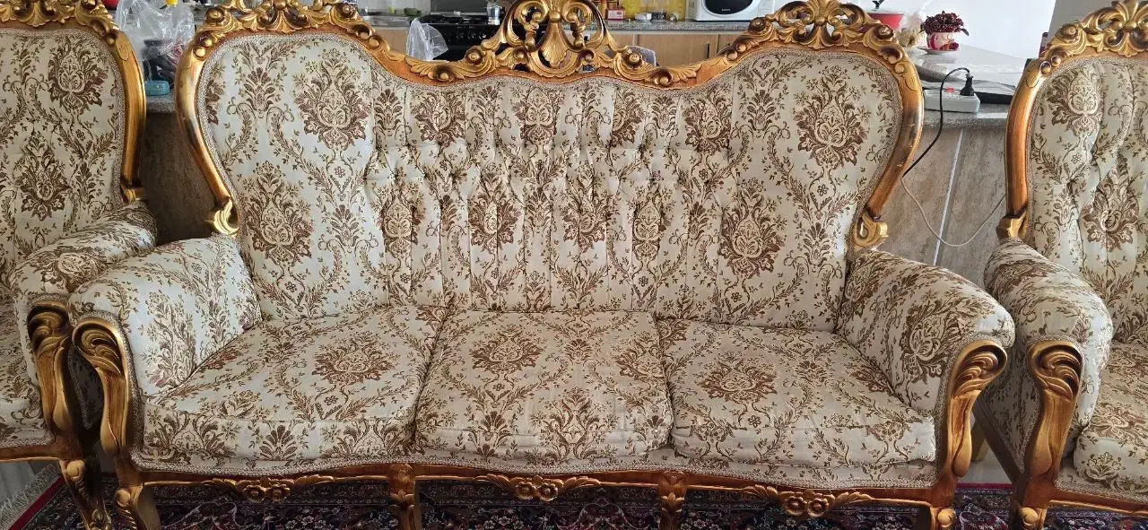 مبل سلطنتی ۹ نفره|مبلمان خانگی و میز عسلی|لنجان, |دیوار