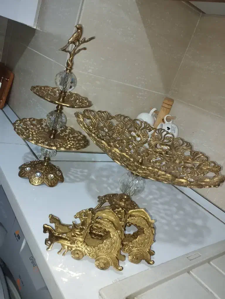 ساعت ایستاده برنزی میوه و شیرینی خوری برنزی،بخاری|ساعت دیواری و تزئینی|سهند, |دیوار