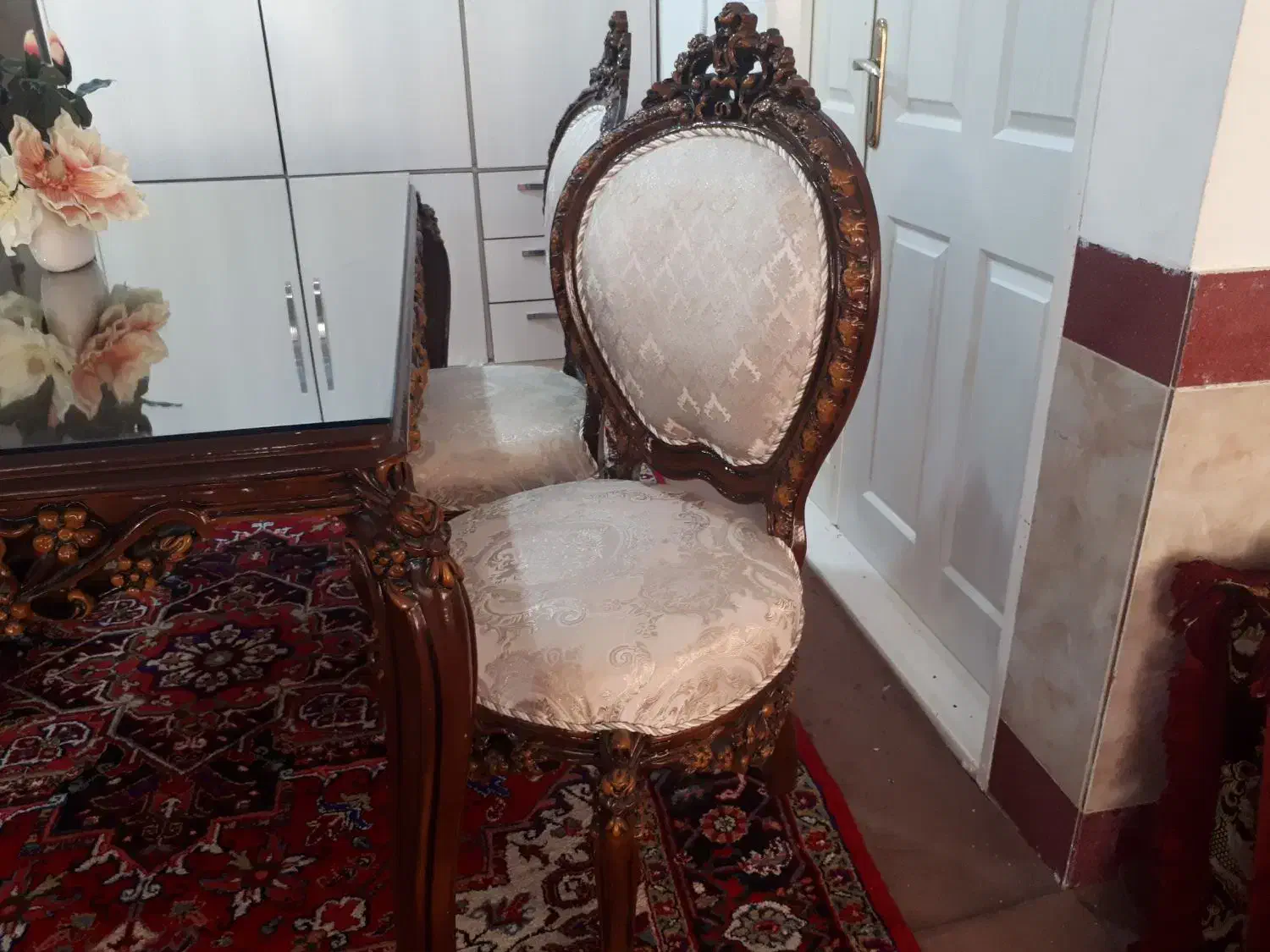 میز نهار خوری   تمام راش   نو|میز و صندلی غذاخوری|بناب, |دیوار