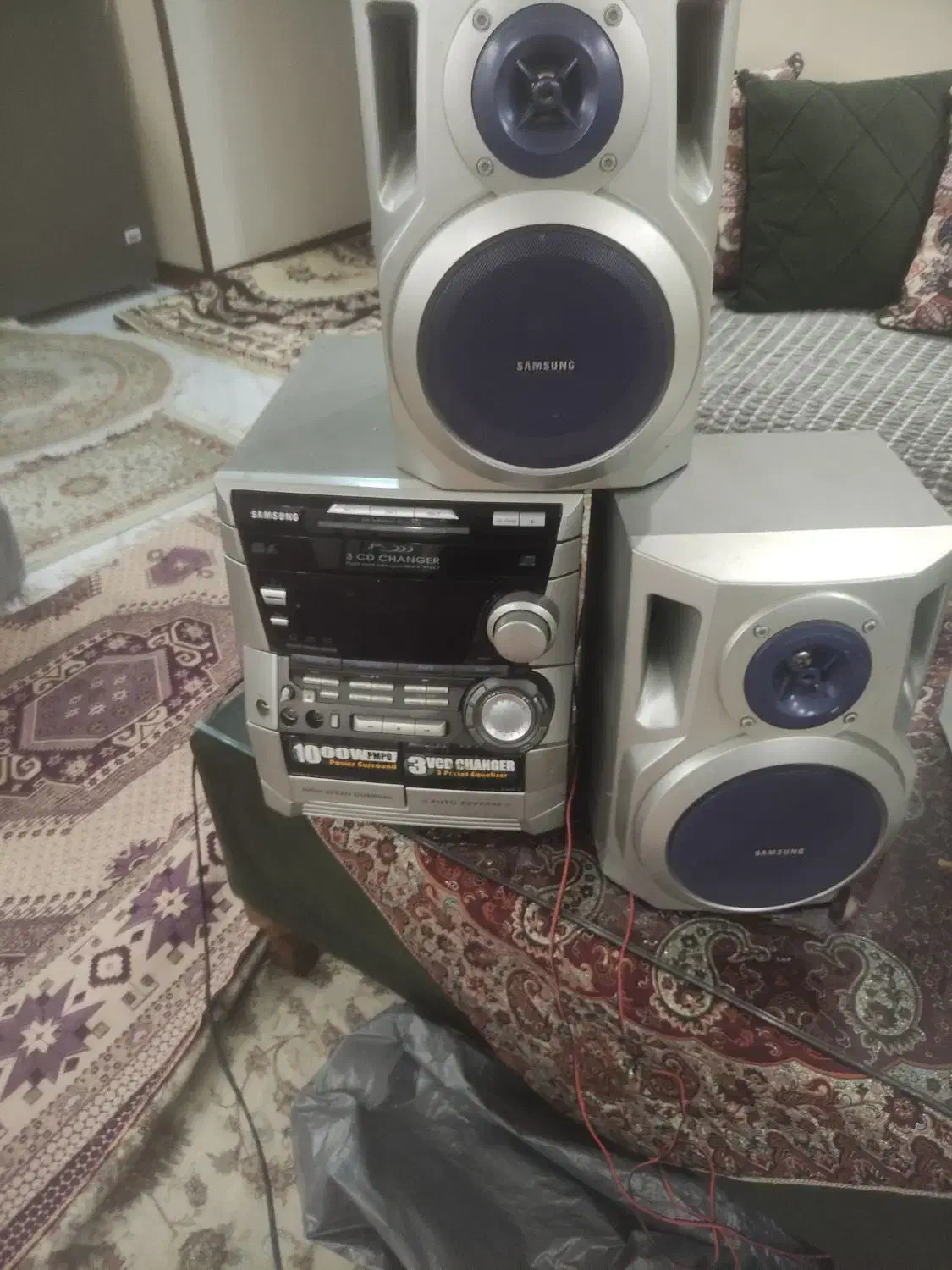 رادیو و ضبط سامسونگ.قدیمی.سه دیسک MP3|سیستم صوتی خانگی|پردیس, فاز ۱|دیوار