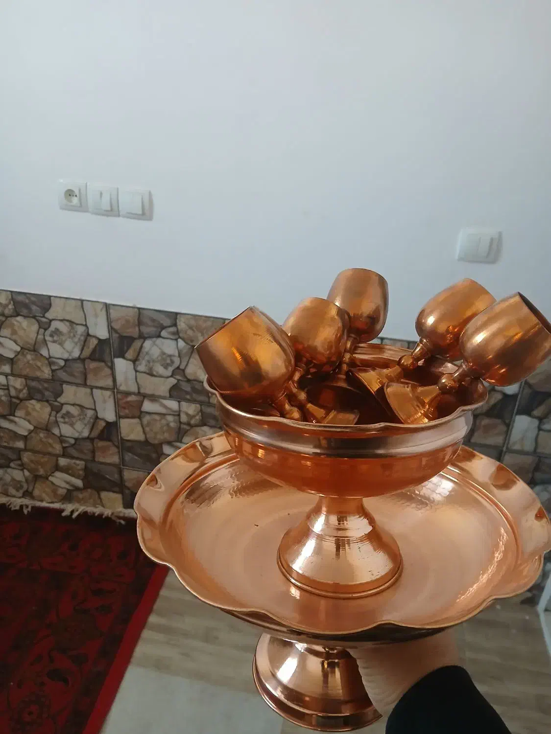 چندتیکه ظروف مسی نونوشیرینی خوری و۶عددجام|ظروف سرو و پذیرایی|کاشان, شهرک صنعتی فتح المبین|دیوار