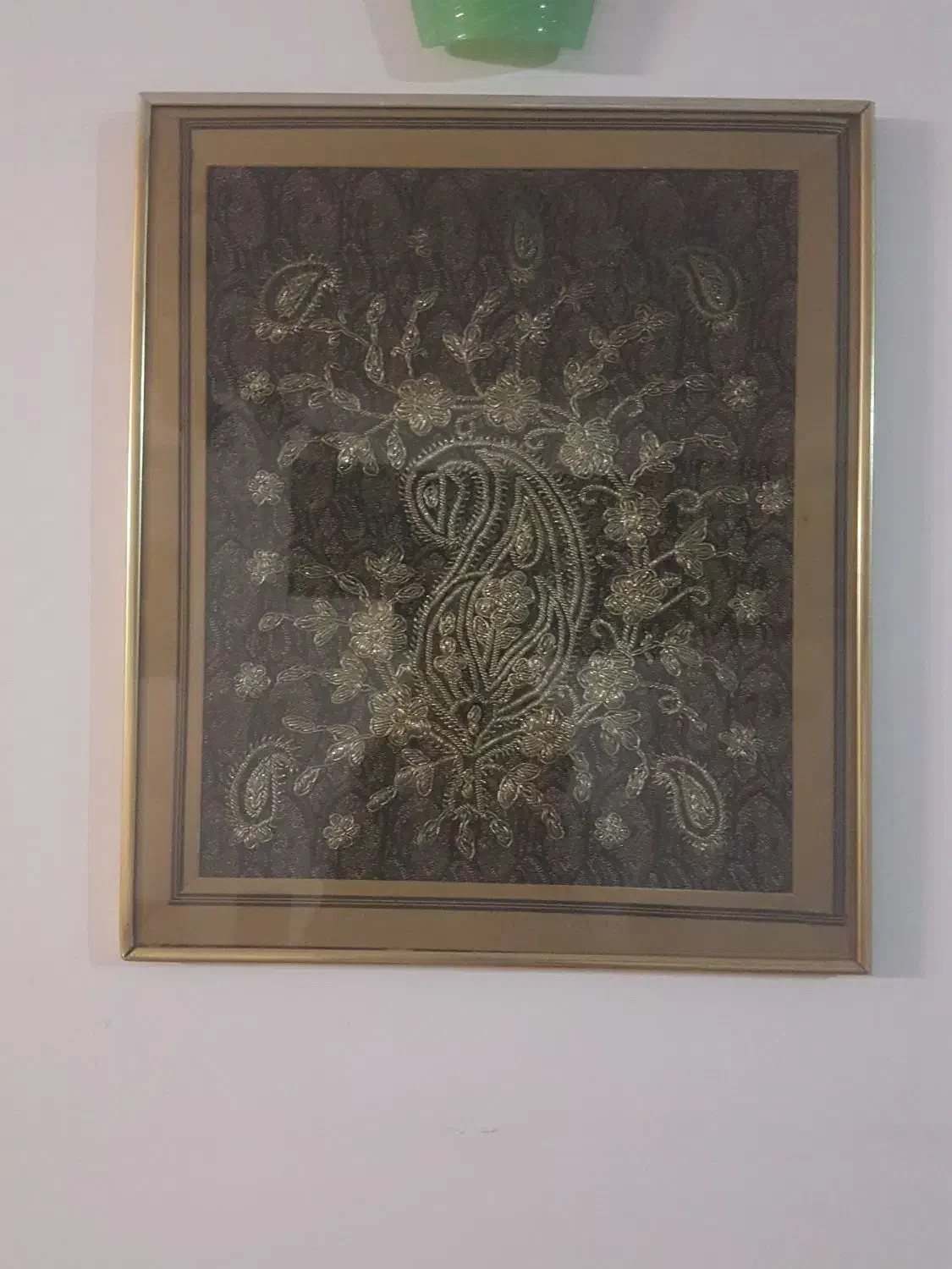 تابلو ترمه اصل آنتیک قدیمی|کلکسیون اشیاء عتیقه|اصفهان, آبشار|دیوار