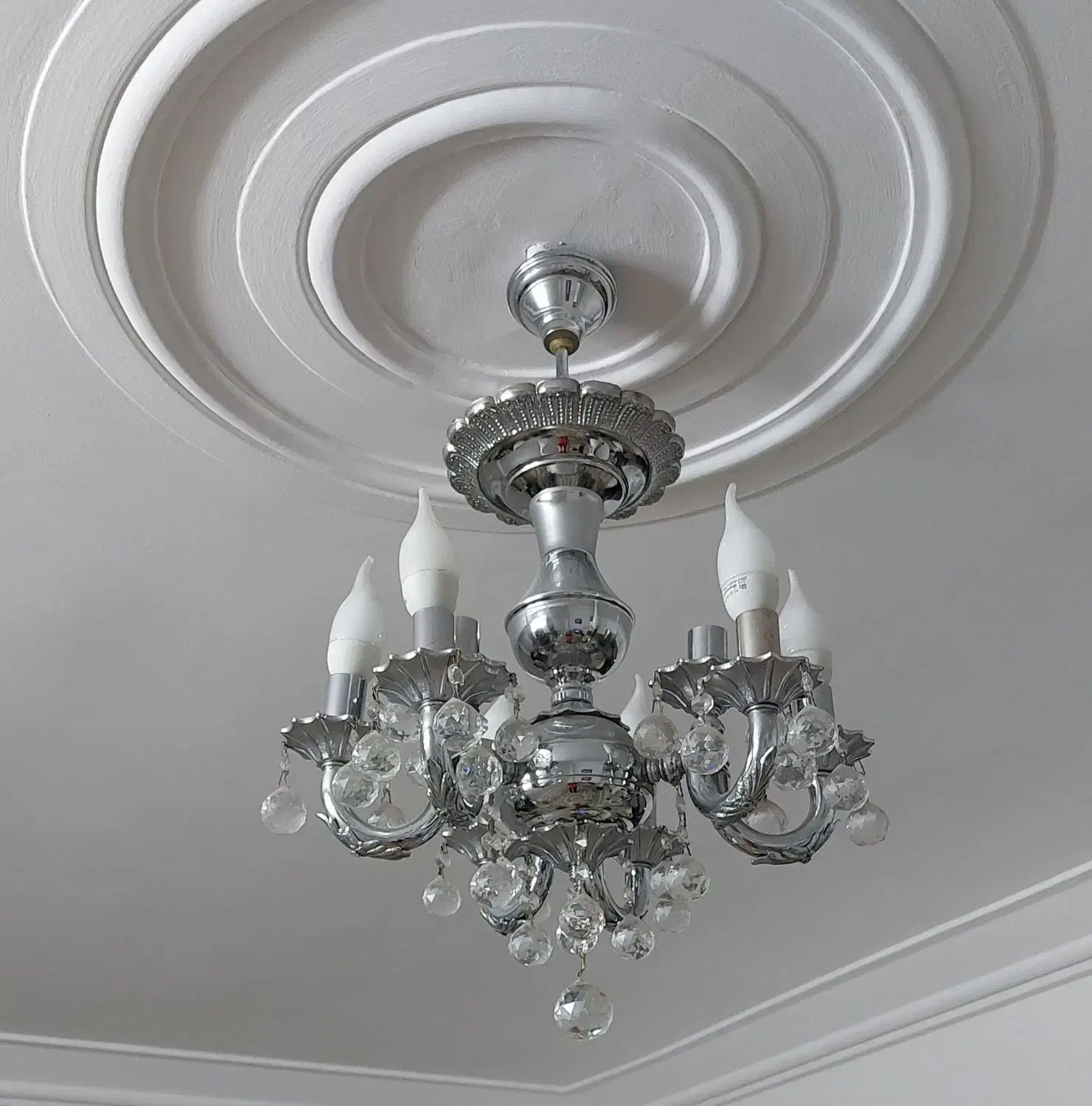 لوستر ۳ شاخه نقره ای|لوستر و چراغ آویز|اسلام‌شهر, مطهری|دیوار