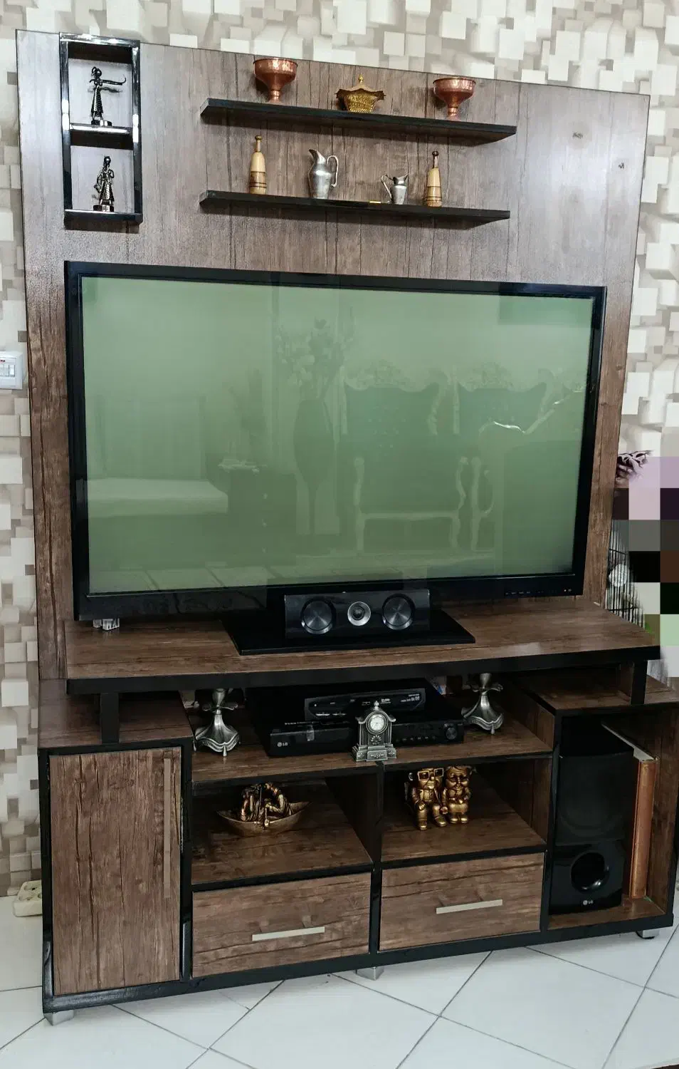 مبل استیل ۱۱نفره ومیز تلویزیون|مبلمان خانگی و میز عسلی|ری, جوانمرد قصاب|دیوار