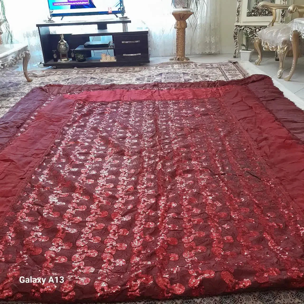روتختی ساتن زرشکی (چری )|سرویس روتختی|کرج, شهرک جهان‌نما|دیوار