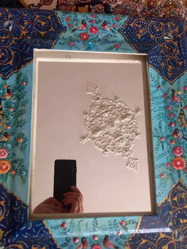 آینه باطرح مینا کاری|آینه|شهرکرد, |دیوار