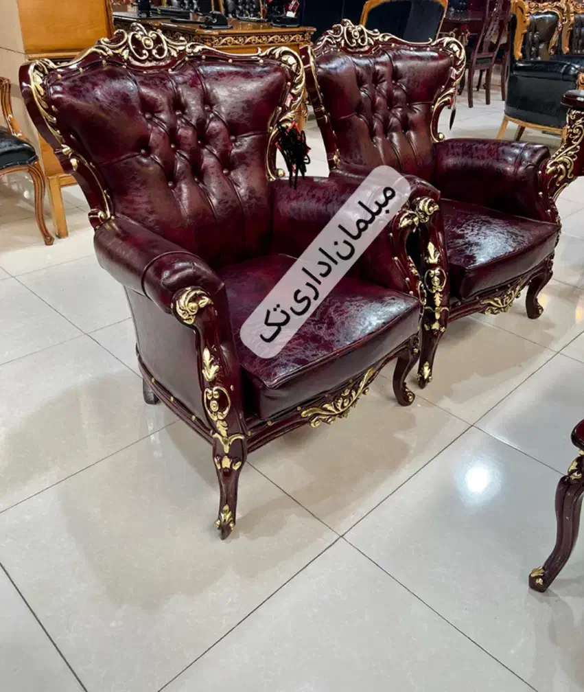 مبلمان کلاسیک اداری میزومبل رنگ درباری|دفتر کار|چهاردانگه (تهران), |دیوار