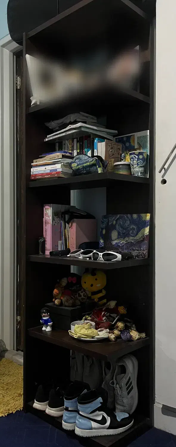 کتابخانه|کتابخانه، شلف، قفسه‌های دیواری|کرج, شهرک بنفشه|دیوار