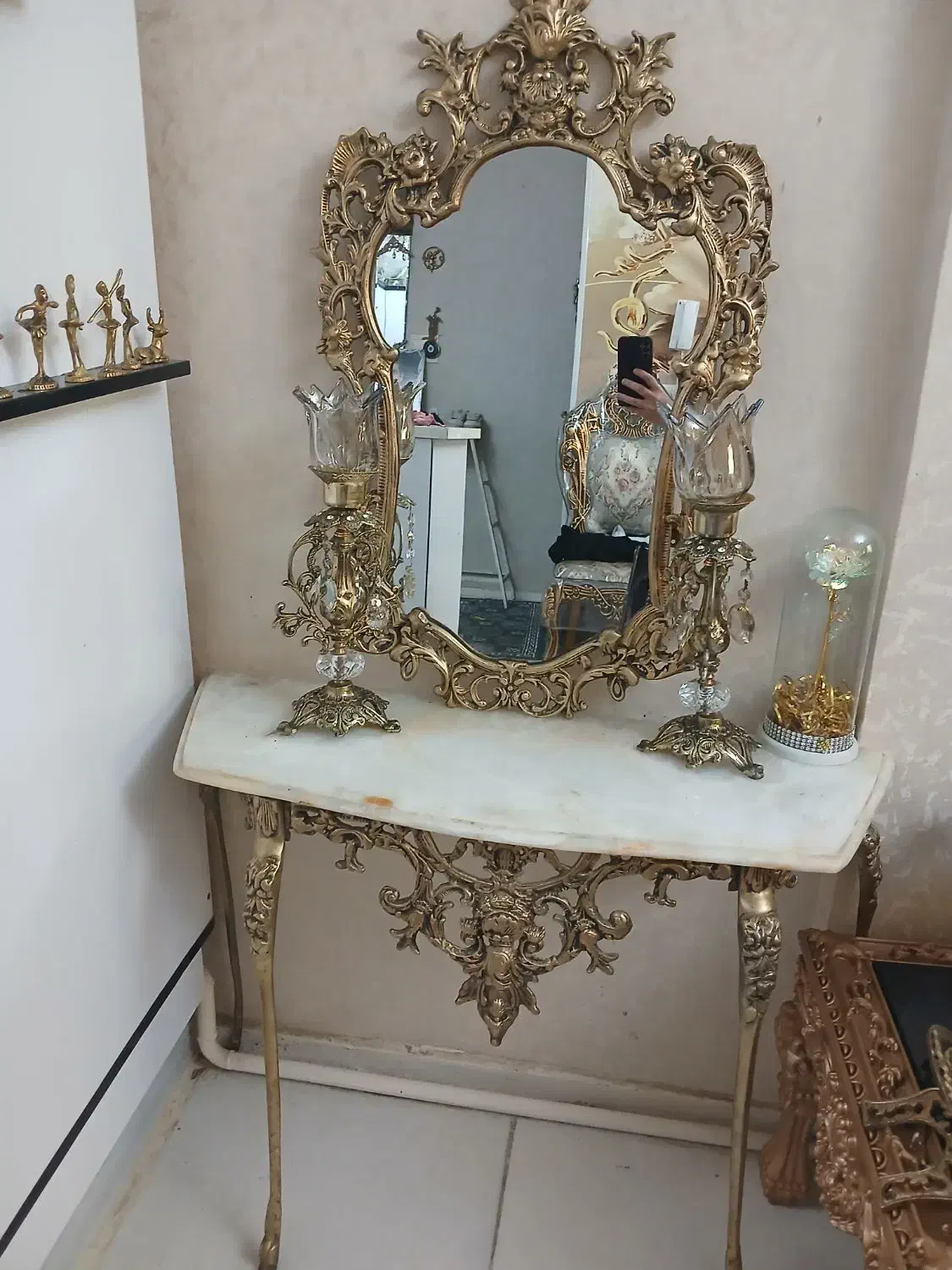 میز برنجی|میز تلفن|قرچک, مهدیه|دیوار