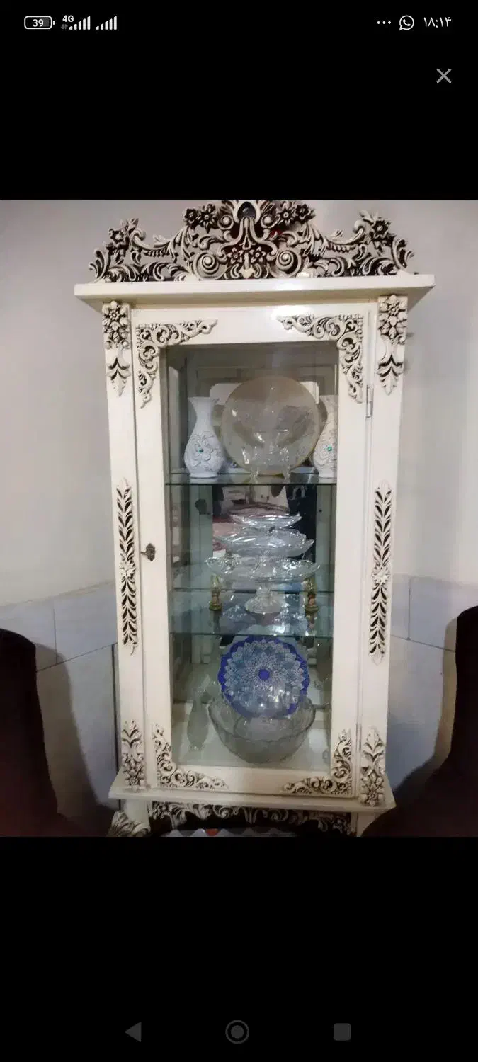 ویترین مینی چوب گردو|بوفه، ویترین، کنسول|لردگان, |دیوار