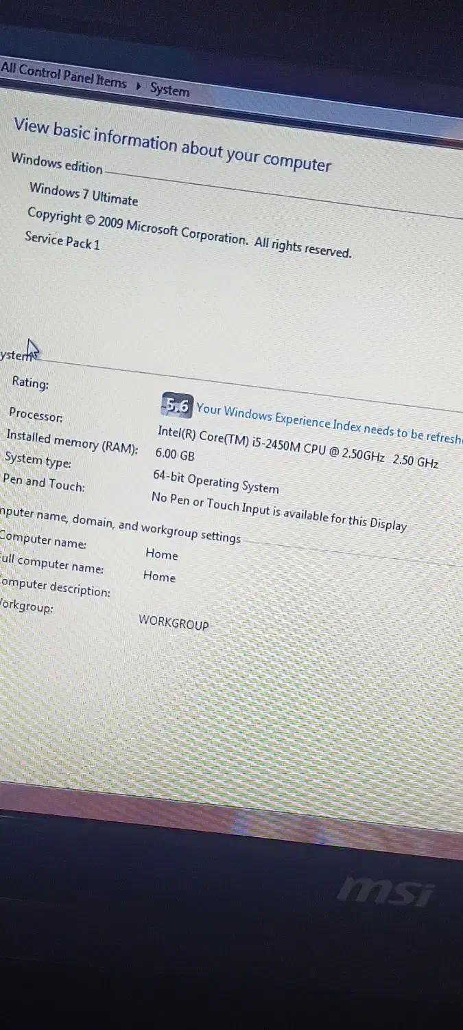 لپ تاپ MSI|رایانه همراه|مرند, |دیوار