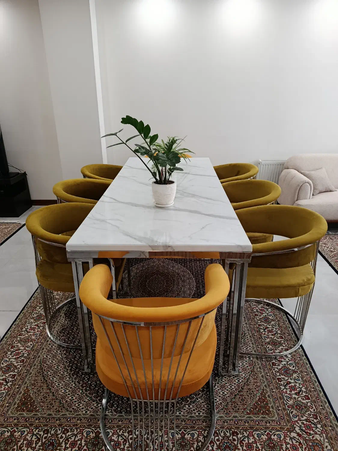 میز غذاخوری ۸نفره جنس استیل|میز و صندلی غذاخوری|تهران, تهرانسر مرکزی|دیوار